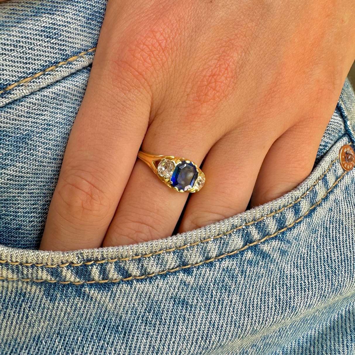 Victorian, Burmese sapphire & diamond ring