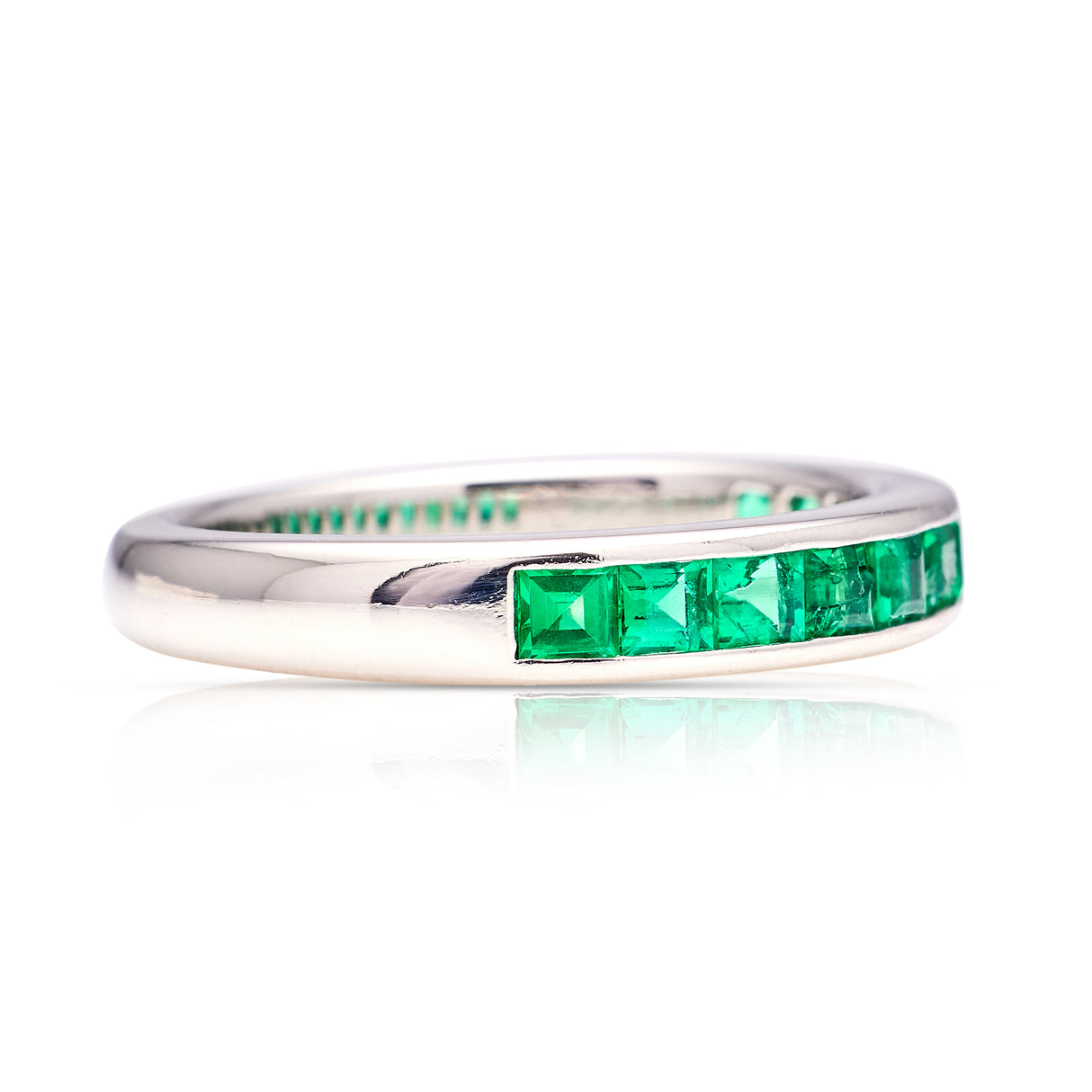 Vintage, Tiffany & co. emerald half eternity ring