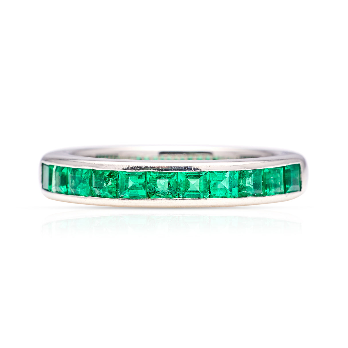 Vintage, Tiffany & co. emerald half eternity ring