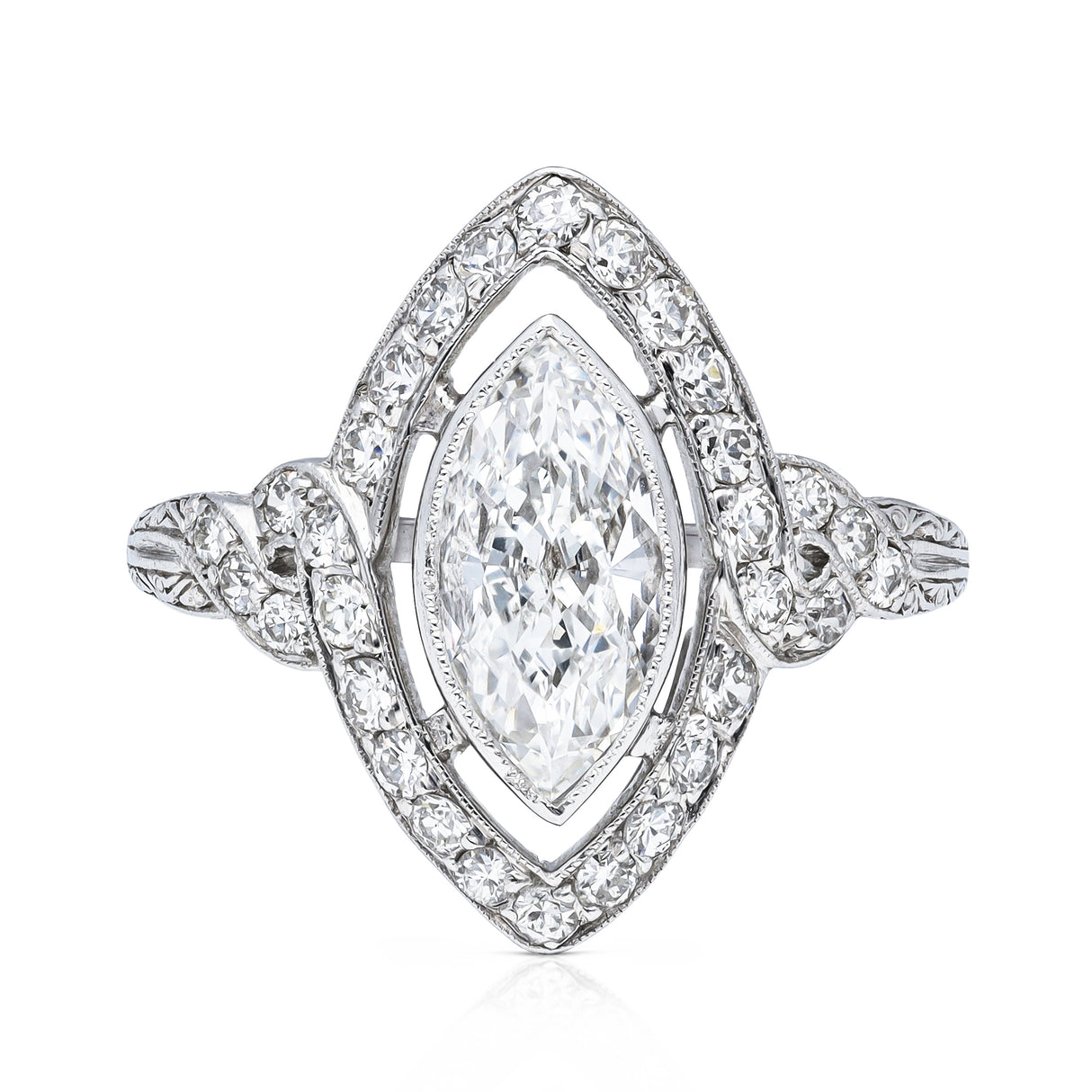 Vintage tiffany engagement ring, front view.