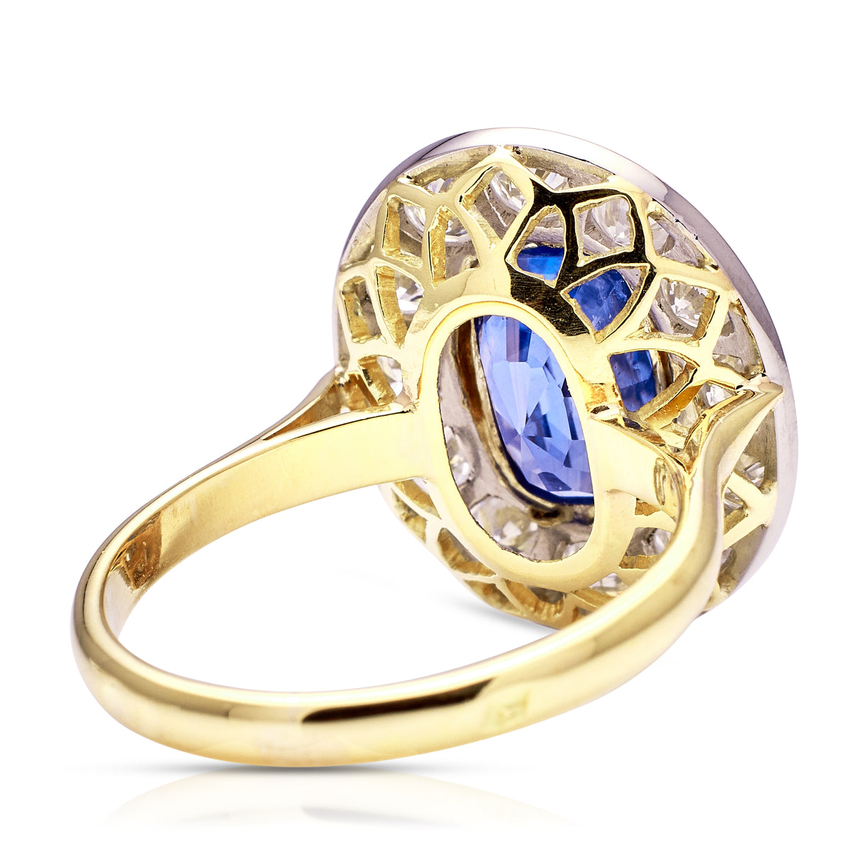 Vintage, 1980s French sapphire & diamond cluster ring
