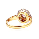 Vintage, diamond cluster engagement ring, 18ct yellow gold