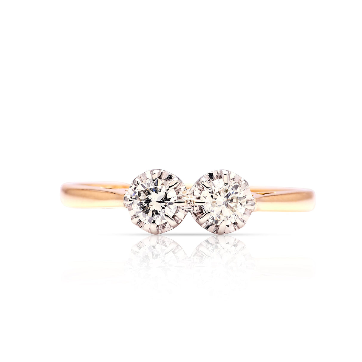 Vintage, 1990s diamond engagement ring front view