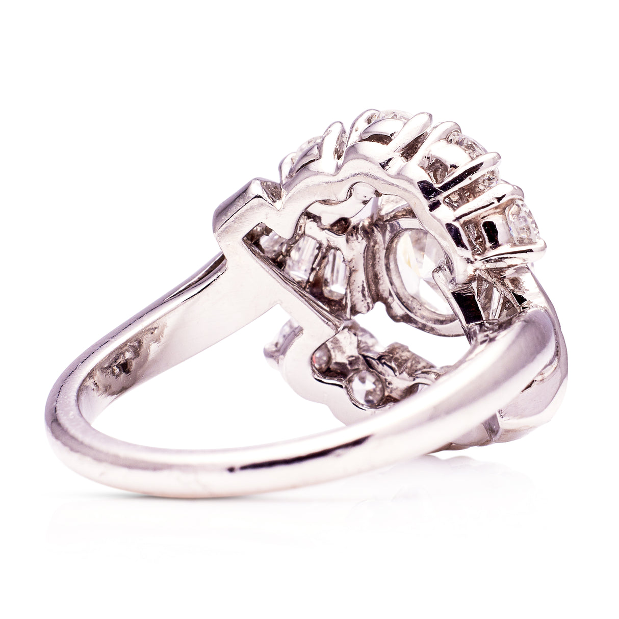 Cartier Diamond Engagement Ring, rear view.