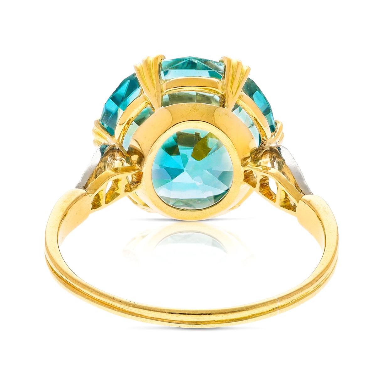 Belle Époque, zircon and diamond cocktail ring, 18ct yellow gold