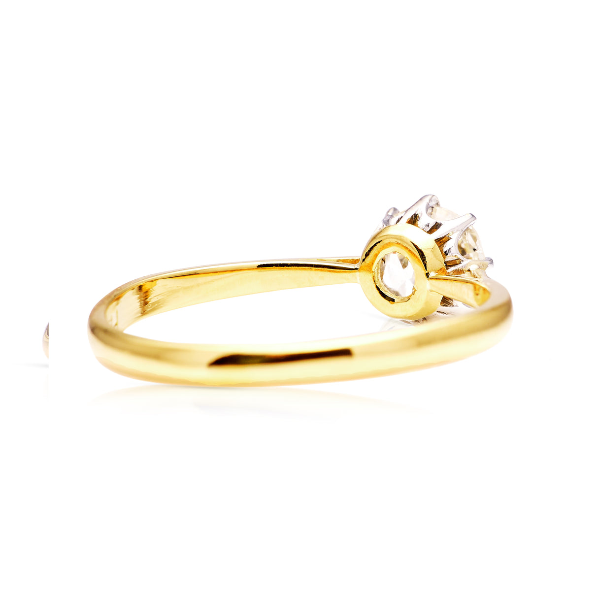 Antique, Edwardian solitaire diamond engagement ring