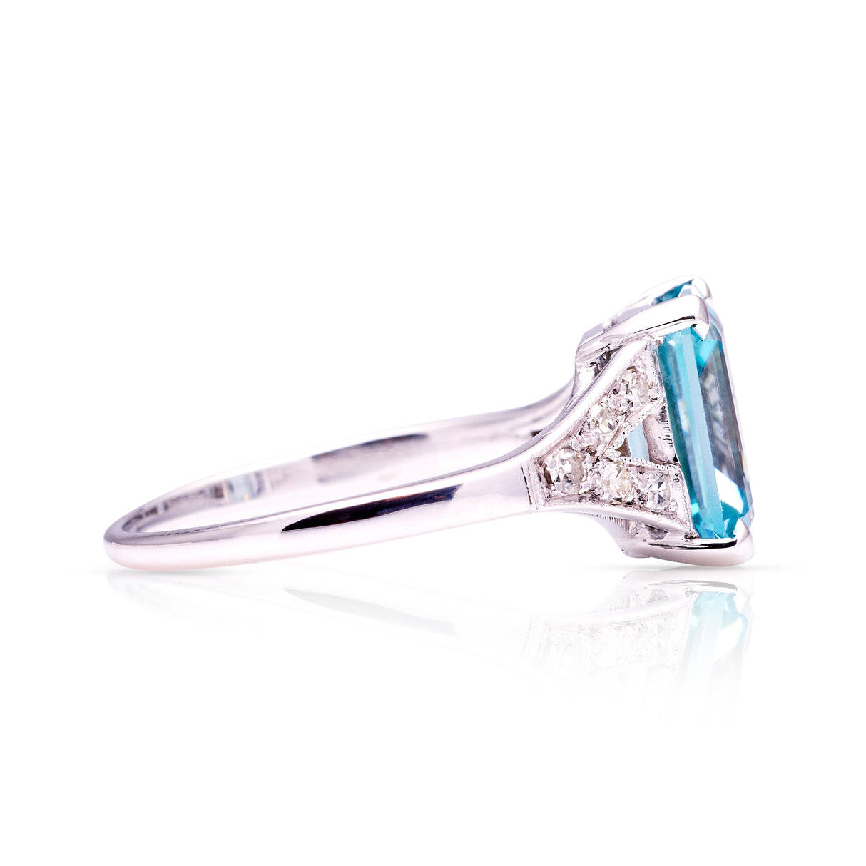 Vintage, Art Deco zircon & diamond ring