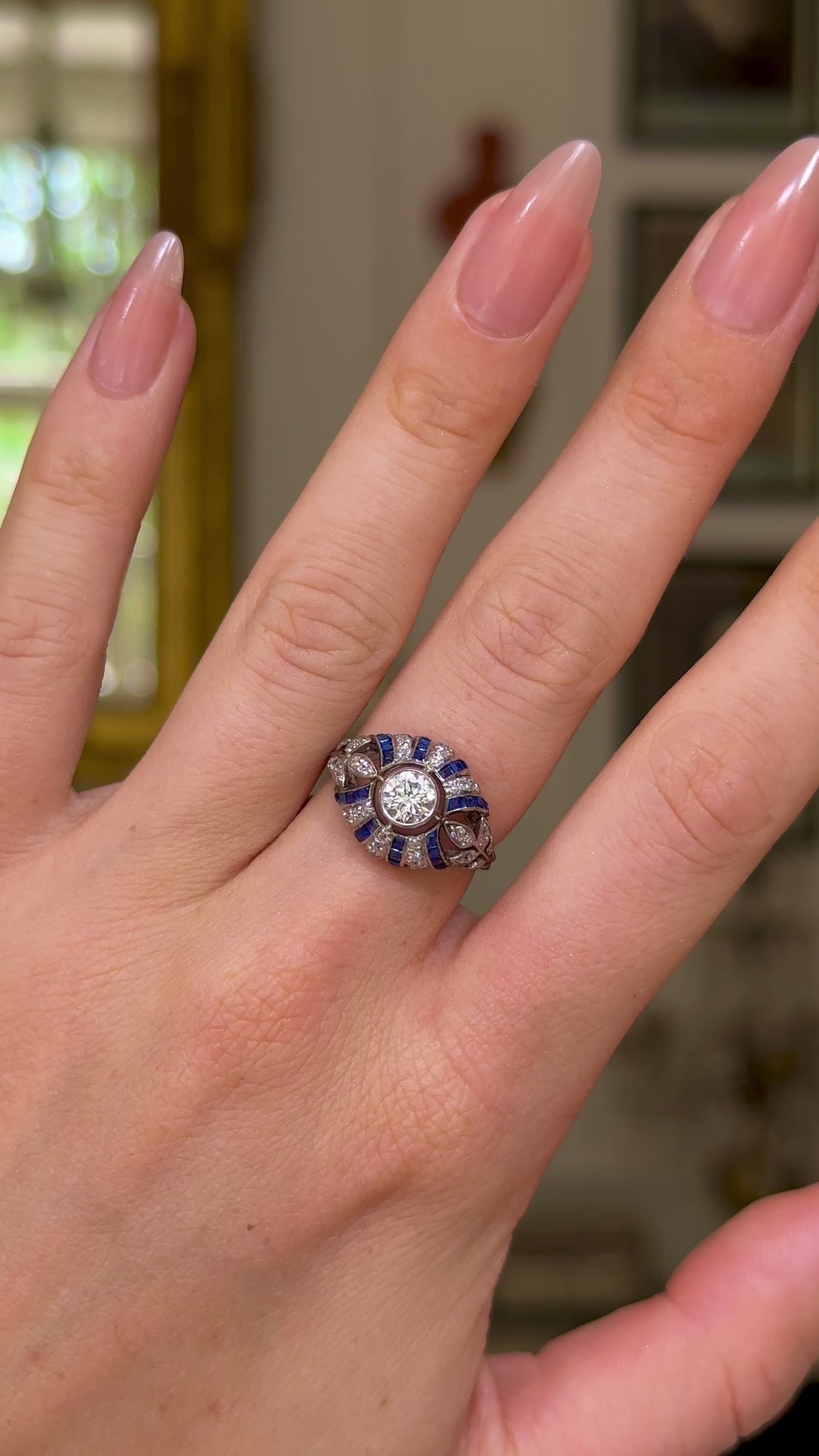 Edwardian Belle Époque sapphire & diamond ring