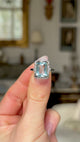 Vintage, aquamarine & diamond ring, 18ct white gold