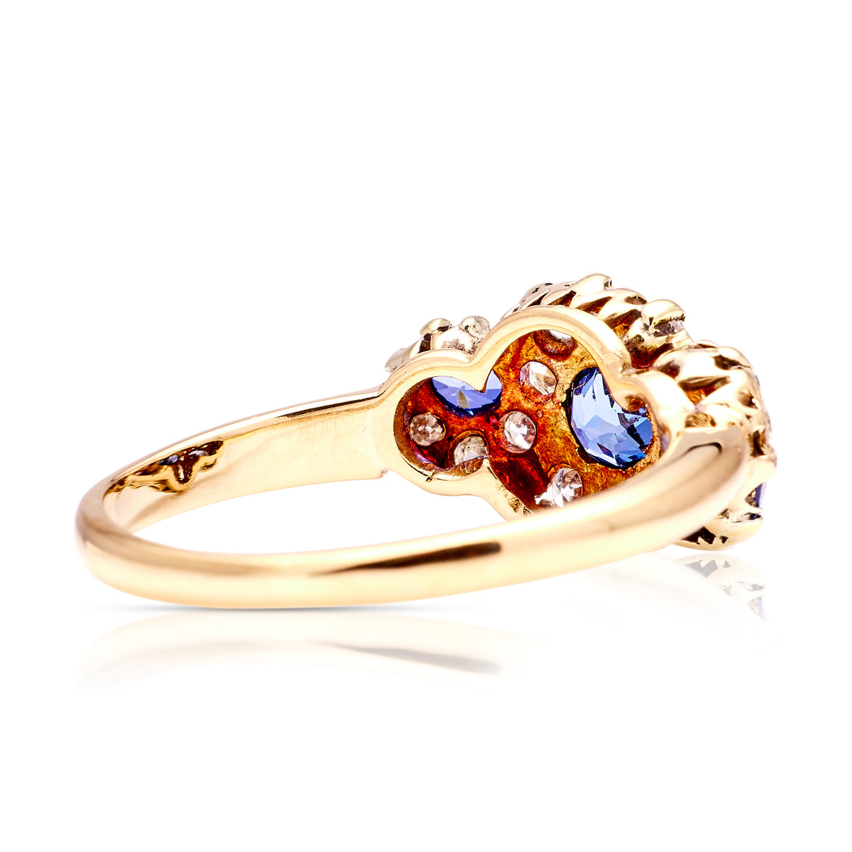 Vintage, 1950s sapphire and diamond cluster ring