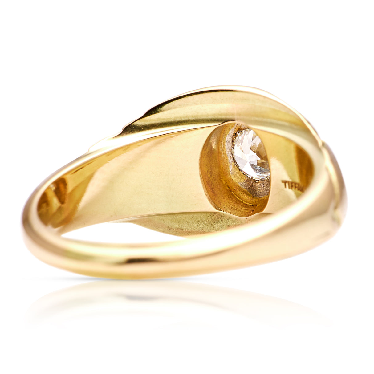 Vintage, 1960s Tiffany & co solitaire diamond class ring