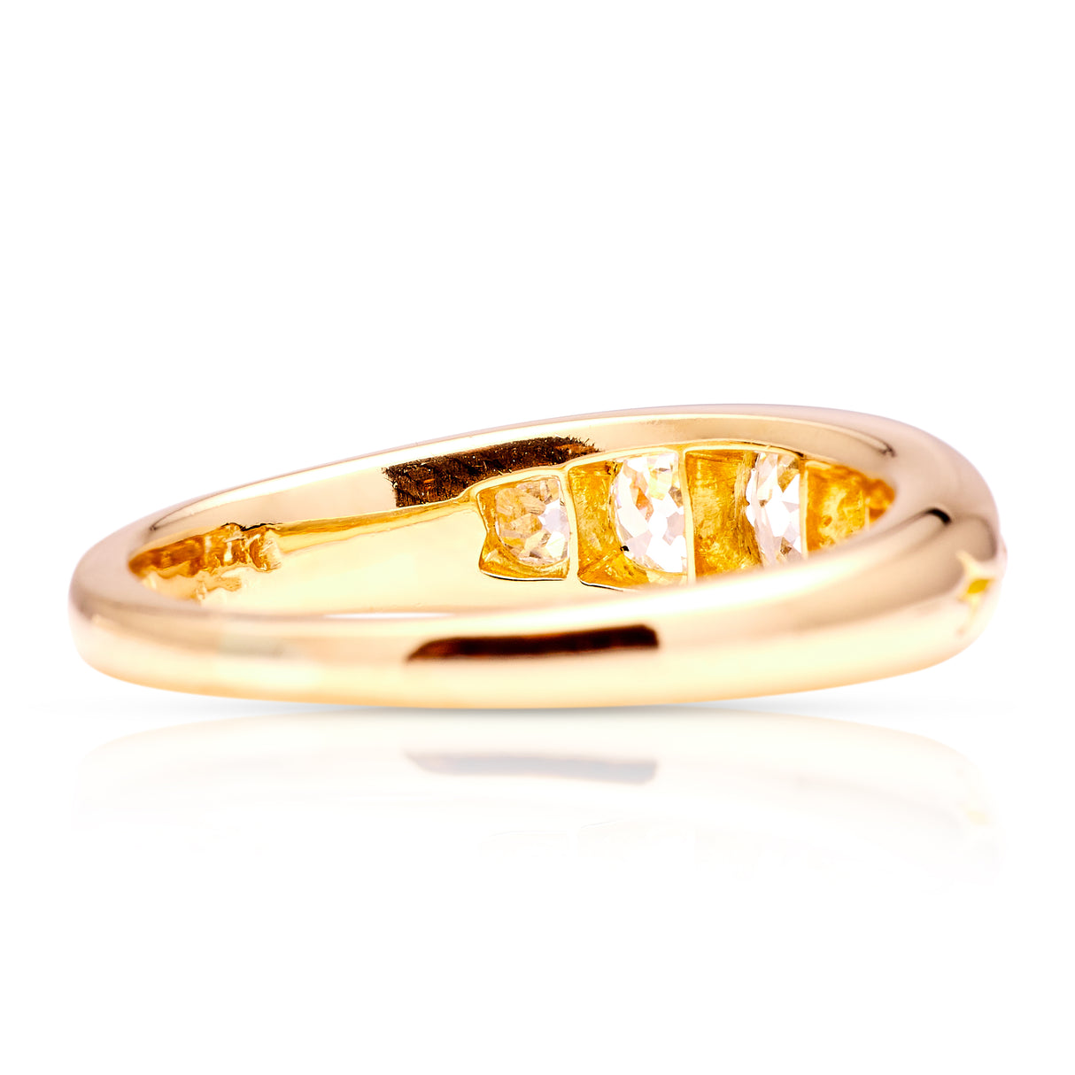 Victorian, old-cut diamond five-stone ring