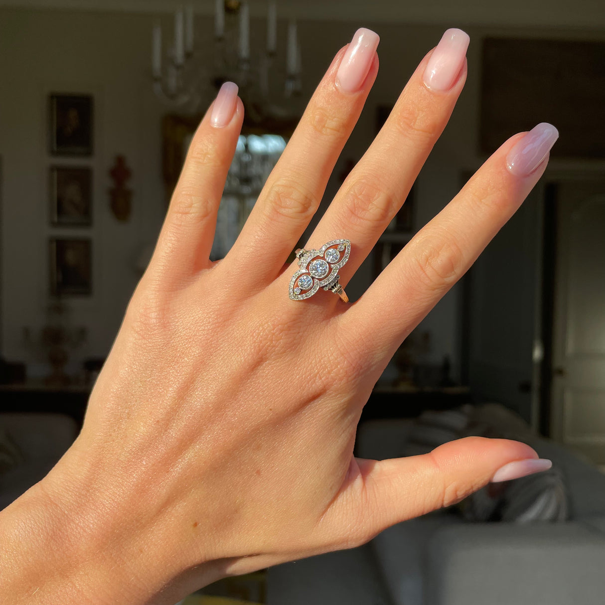 Art Nouveau, diamond ring