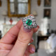Art Deco Colombian emerald & diamond ring, platinum