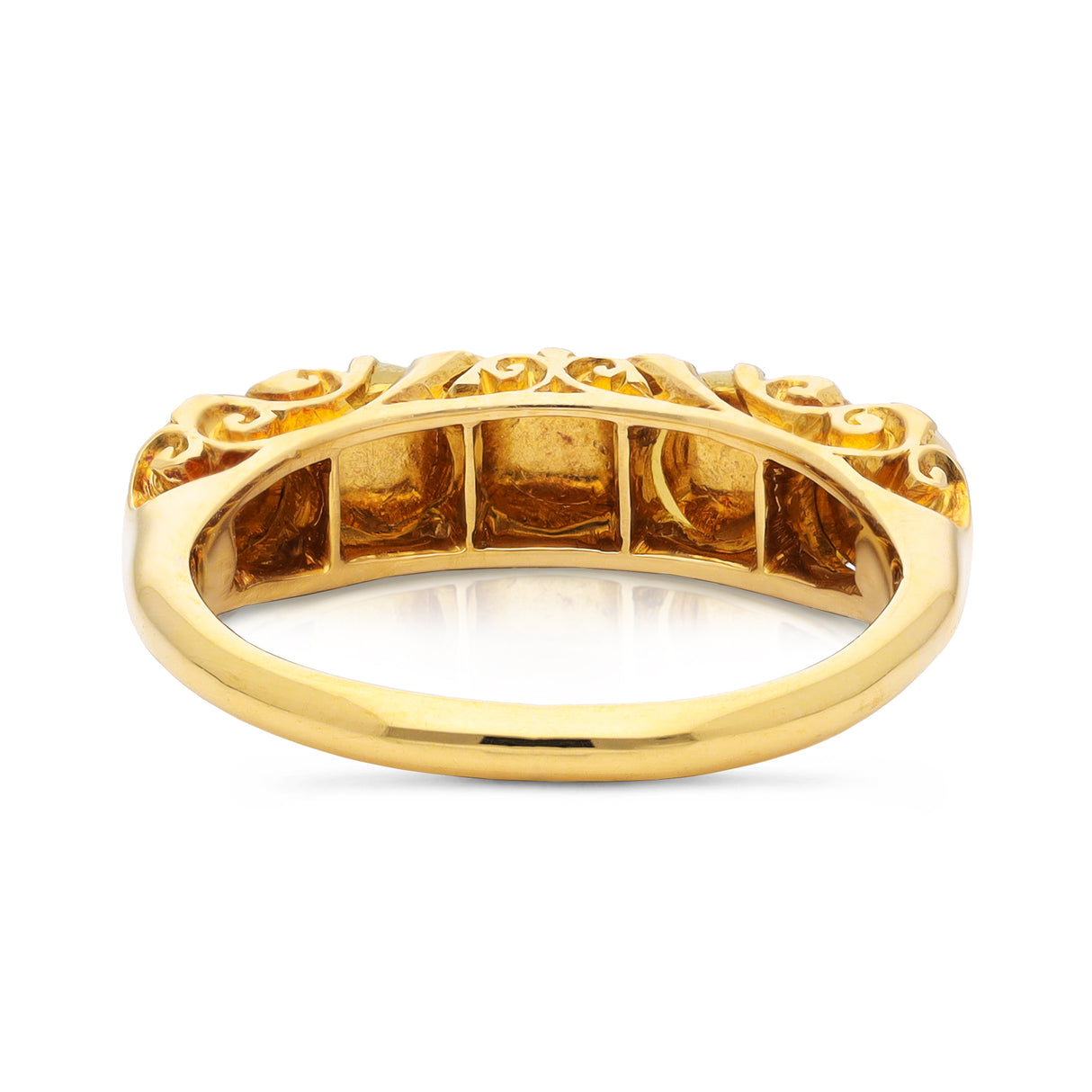 Antique, Edwardian pearl & diamond half hoop ring