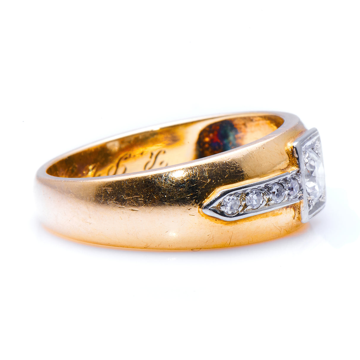 Art Deco, 14k gold, diamond ring