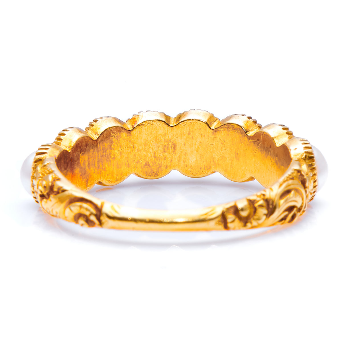 Georgian, 18ct gold, natural pearl ring