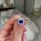 Edwardian royal blue sapphire & diamond engagement ring, platinum
