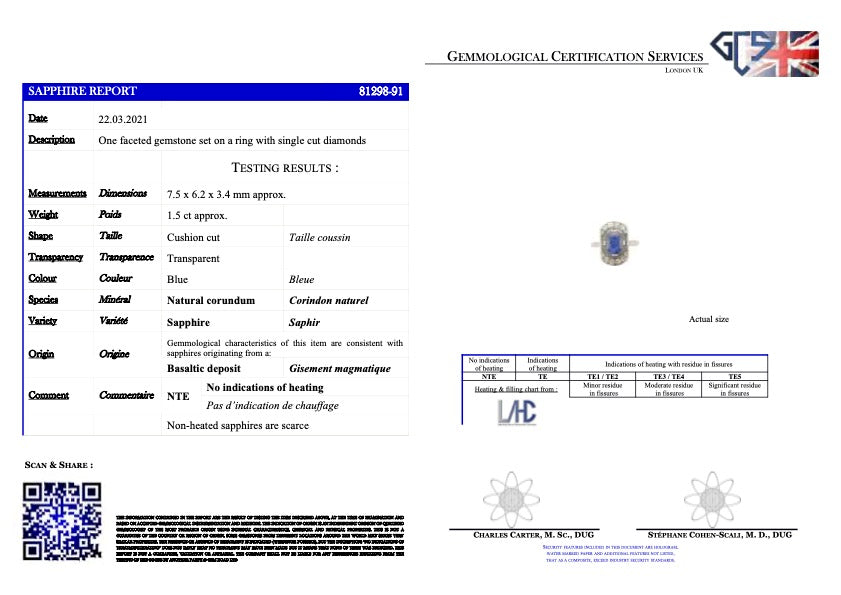 Belle Époque, French, platinum, sapphire and diamond ring