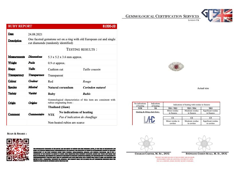 Antique | Belle Époque, ruby & diamond bombé ring