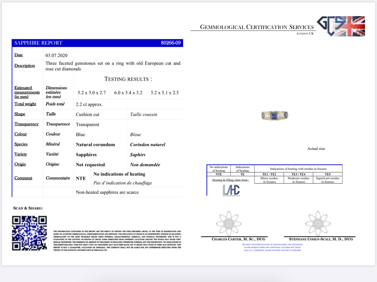 Antique Victorian, 18ct yellow gold, sapphire and diamond five-stone ring