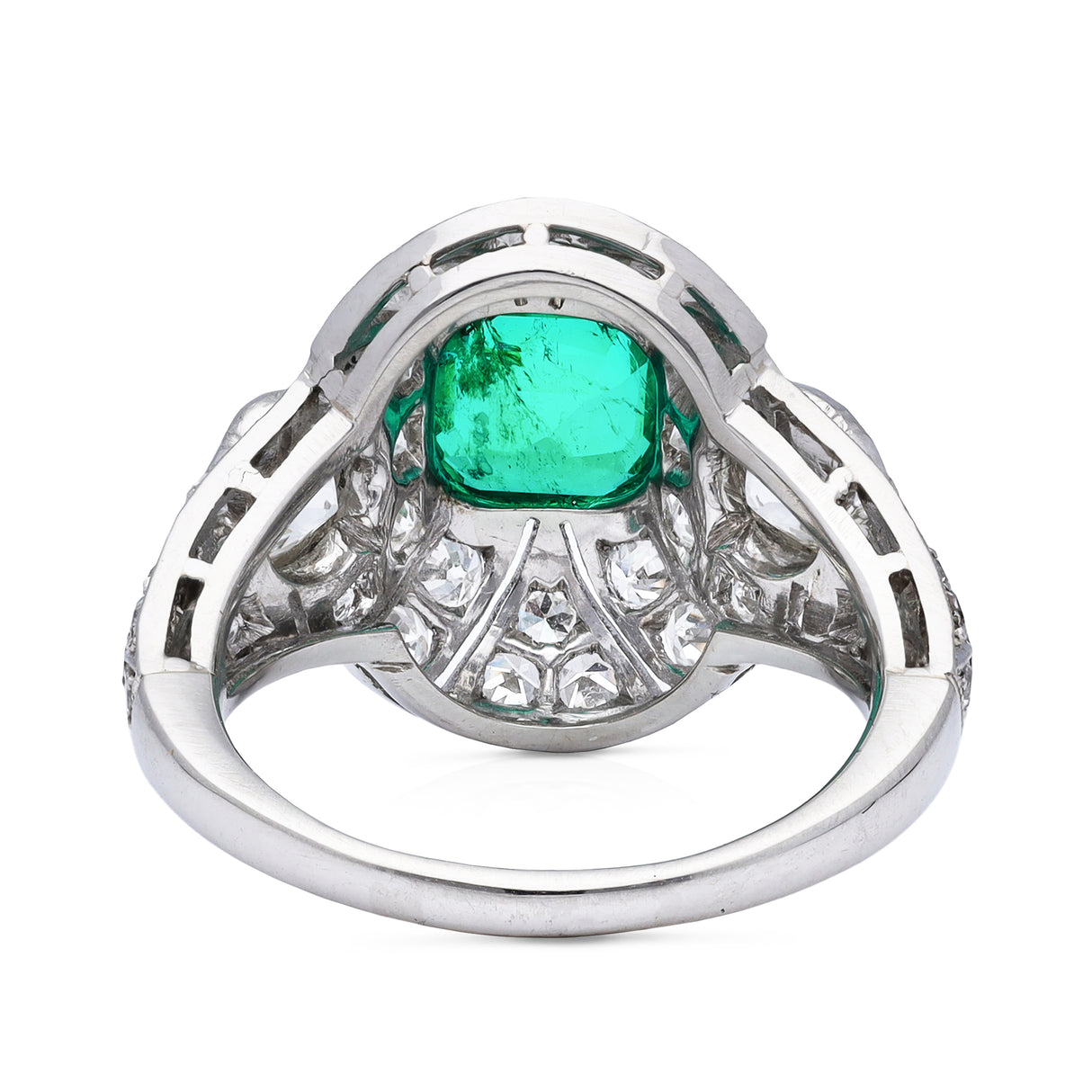 Art Deco Colombian emerald & diamond ring