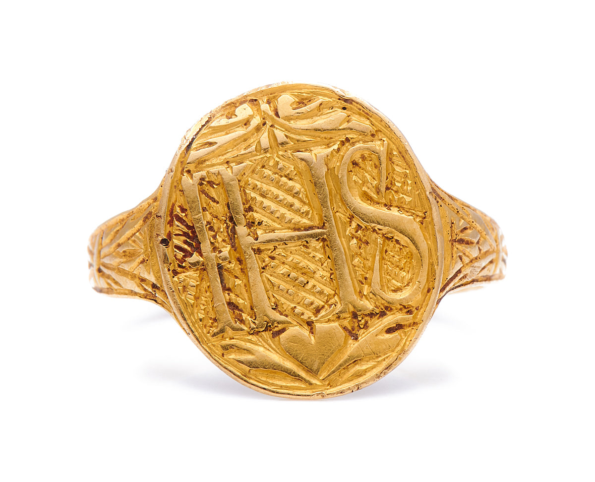 Early, gold, signet ring