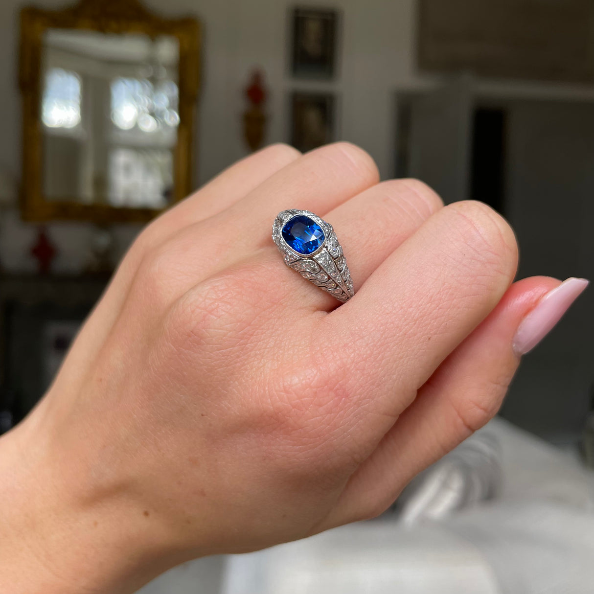 Antique | Belle Époque, sapphire & diamond ring