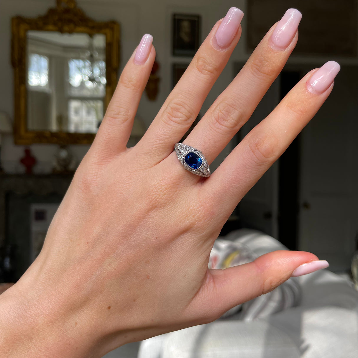 Antique | Belle Époque, sapphire & diamond ring