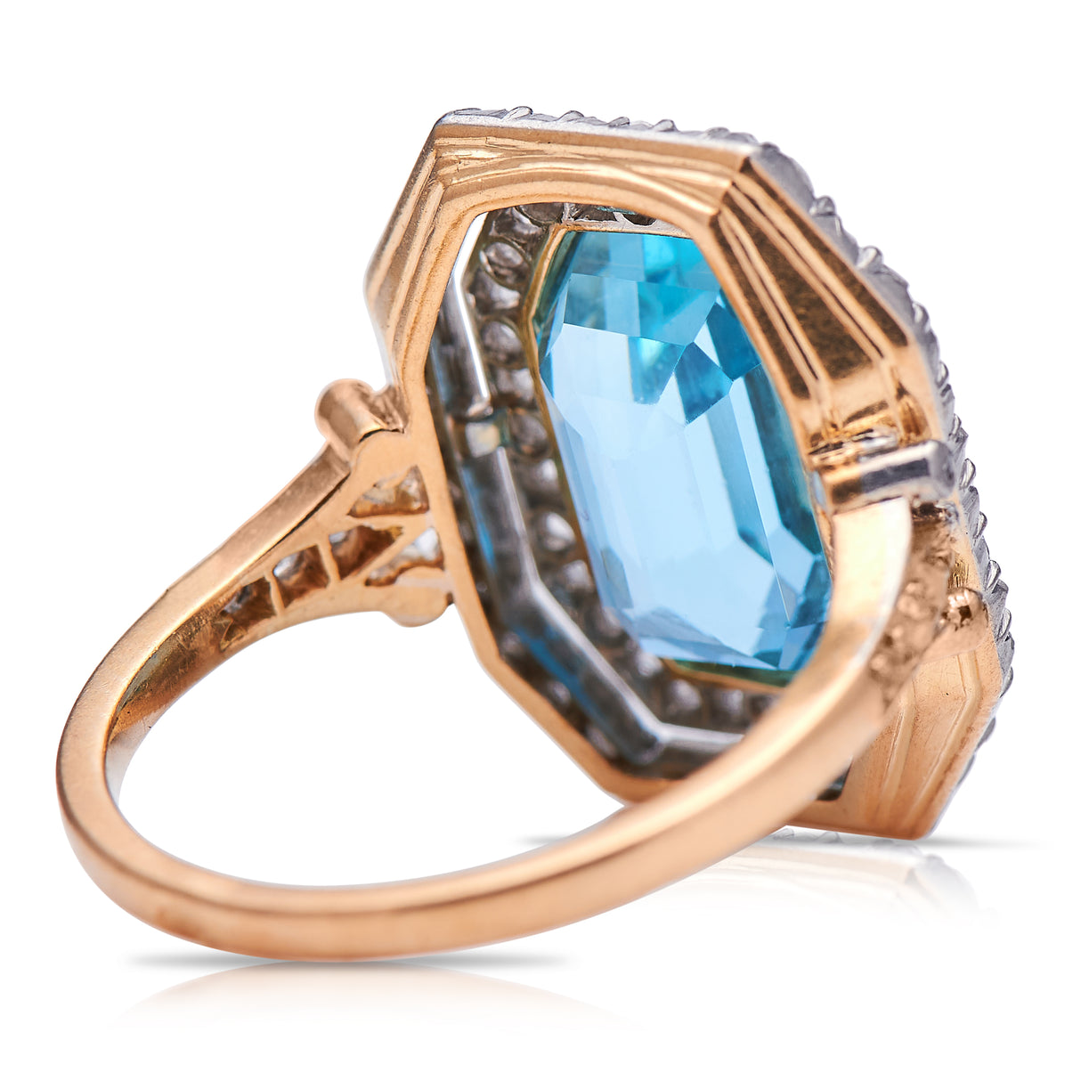 Antique Engagement Rings | Antique Ring Boutique | Vintage Engagement Rings | Antique Engagement Rings | Antique Jewellery company | Vintage Jewellery Belle Époque, French, Aquamarine and Diamond Ring