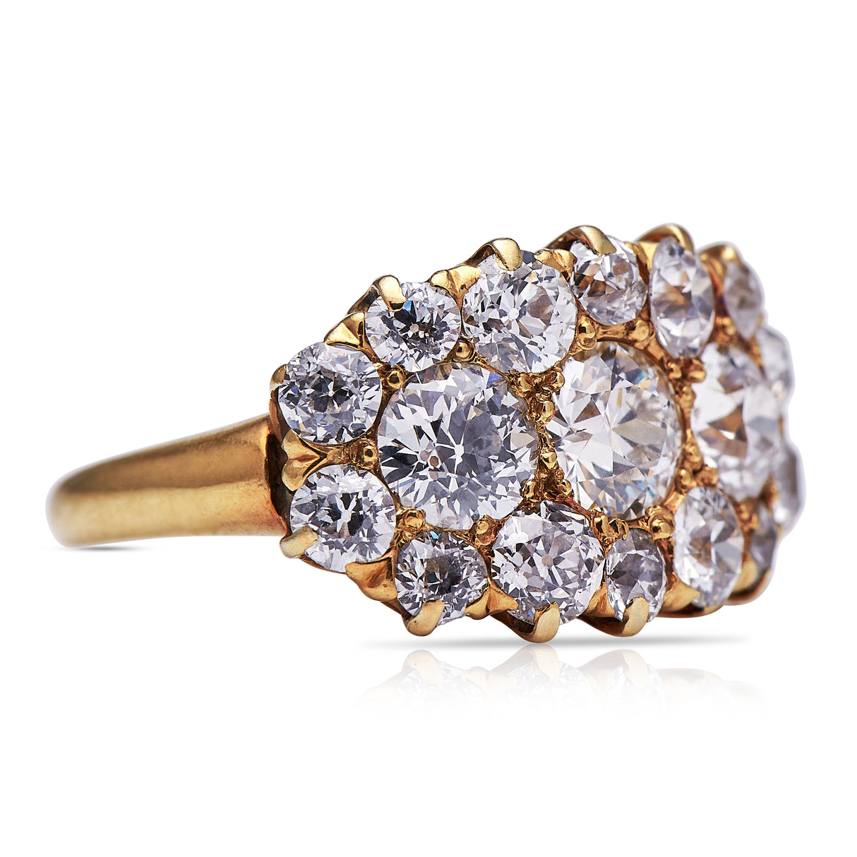 Antique Engagement Rings | Antique Ring Boutique | Vintage Engagement Rings | Antique Engagement Rings | Antique Jewellery company | Vintage Jewellery Victorian, 18ct Gold, Diamond Cluster Ring