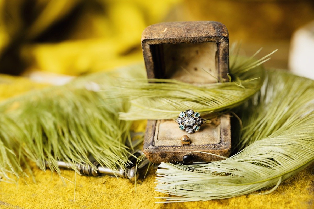 Georgian, 18th century, emerald and diamond cluster ring