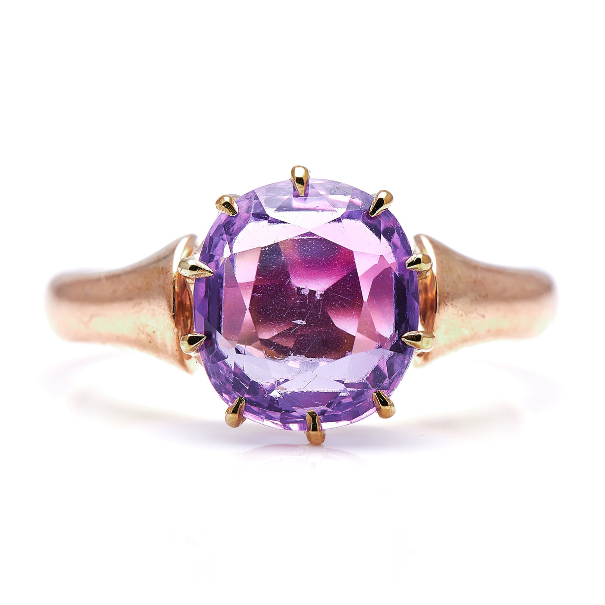 Pink-Sapphire-Victorian-Gold-Ring-15-Carat-Antique-Vintage