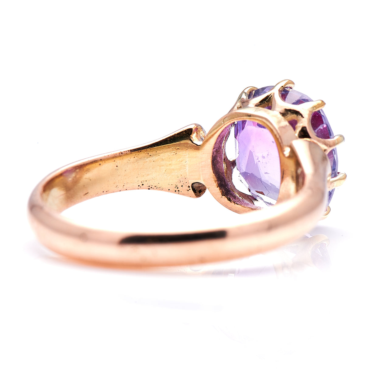 Antique Victorian, 15ct Gold, Pink Sapphire Engagement Ring