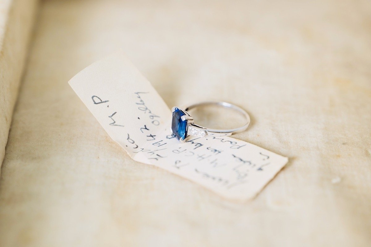 Art Deco, platinum, Burmese sapphire and diamond ring