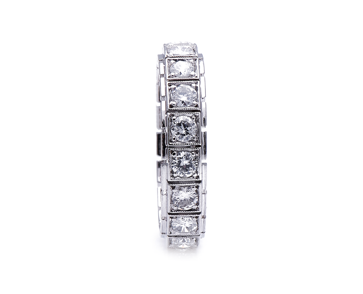 Antique, Art Deco, platinum, diamond eternity ring