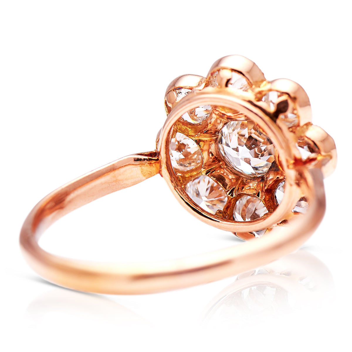 Antique, Edwardian diamond daisy cluster ring