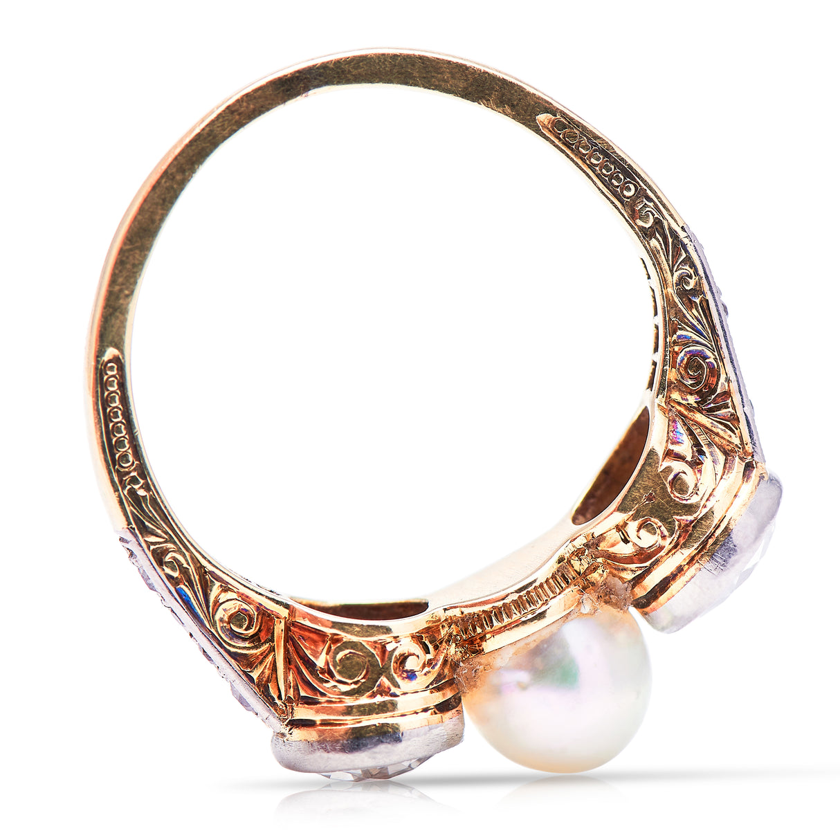 Antique Engagement Rings | Antique Ring Boutique | Vintage Engagement Rings | Antique Engagement Rings | Antique Jewellery company | Vintage Jewellery Edwardian, 18ct Gold Platinum, Natural Pearl and Diamond Ring