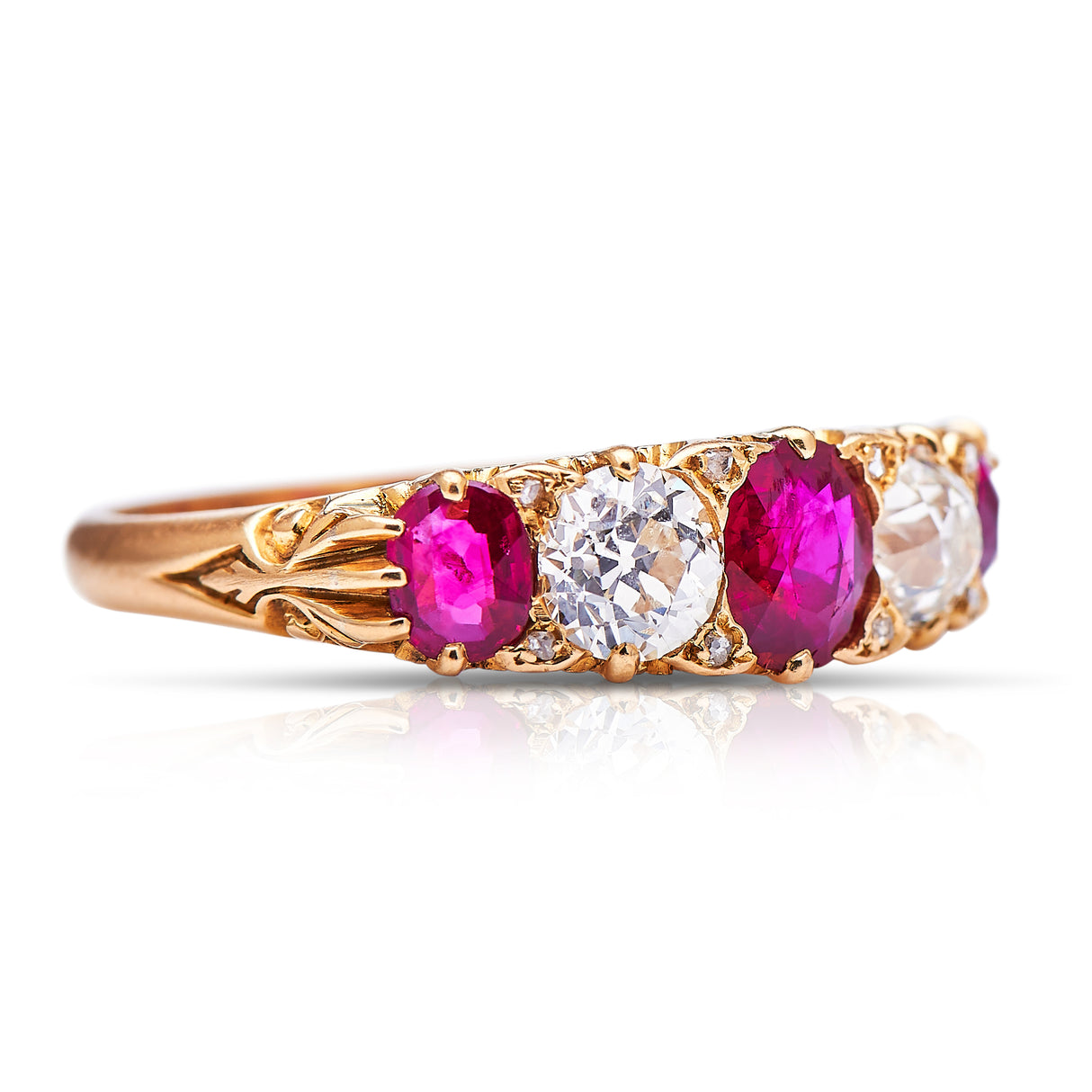 Antique_Ruby_Ring | Ruby Rings | Vintage_Ruby_Rings Victorian, 18ct Gold, Ruby and Diamond Ring
