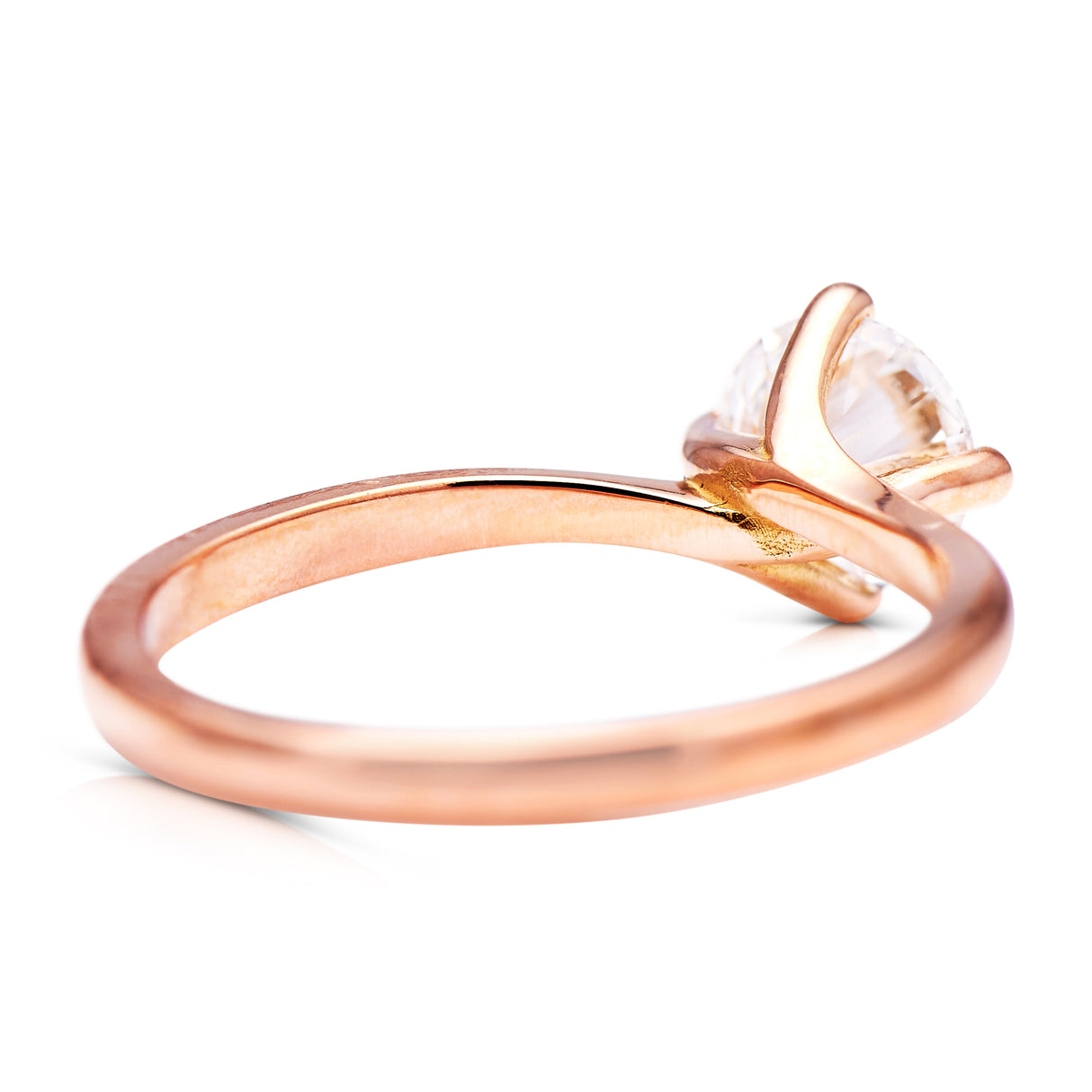 Vintage | 18ct rose gold, diamond engagement ring