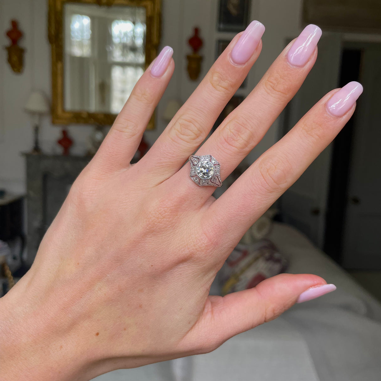 Engagement | Art Deco, 18ct white gold, diamond ring