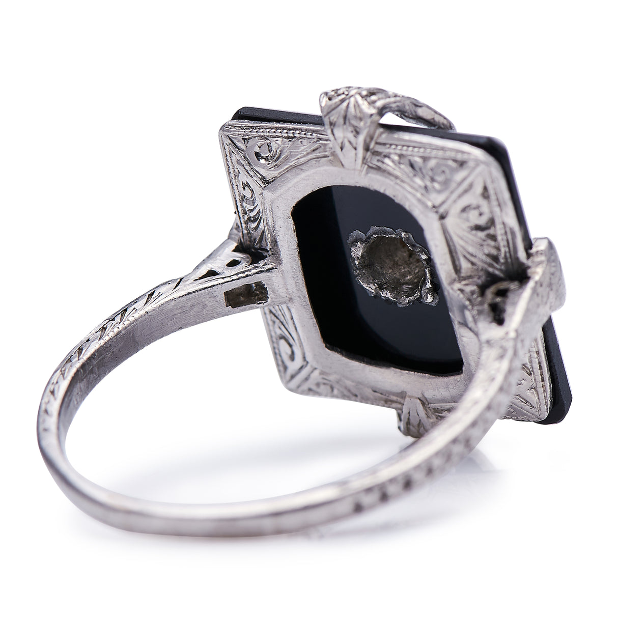 Antique Engagement Rings | Antique Ring Boutique | Vintage Engagement Rings | Antique Engagement Rings | Antique Jewellery company | Vintage Jewellery Art Deco, Platinum, Onyx and Diamond Ring