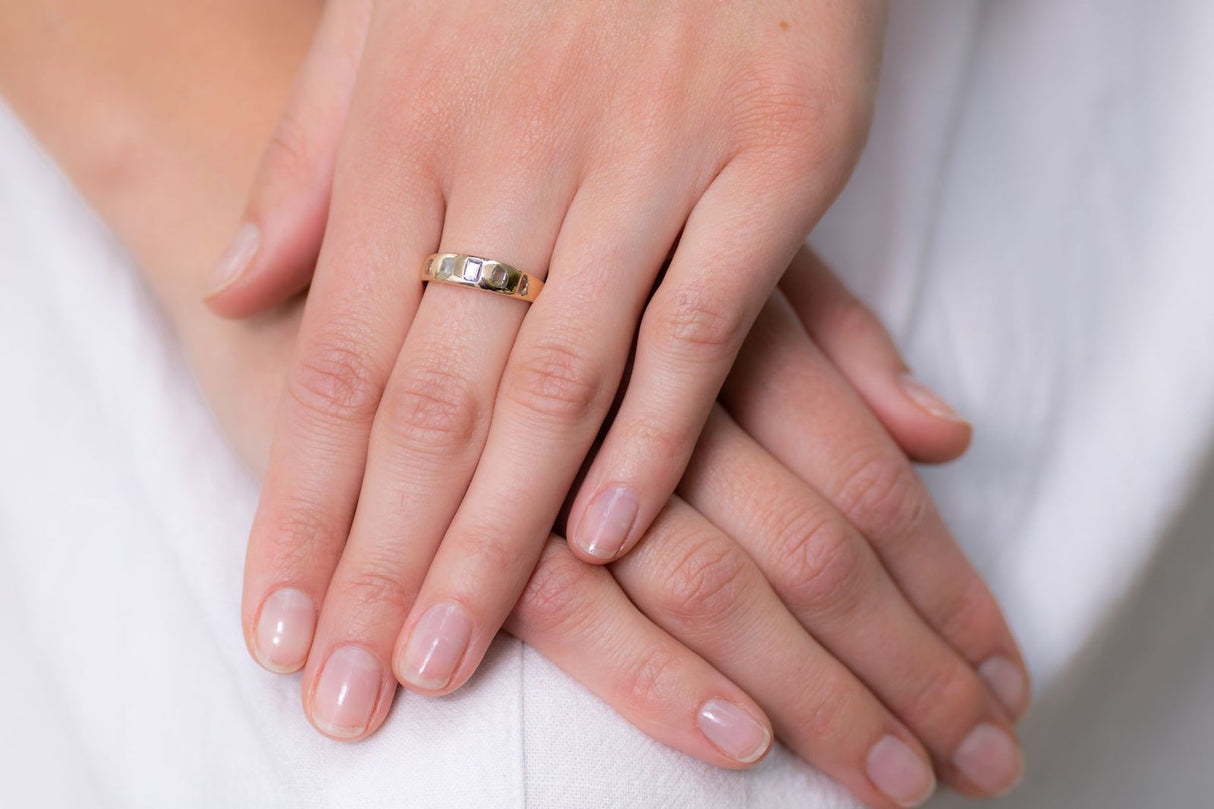 Art Deco, 14ct gold, old-cut diamond ring