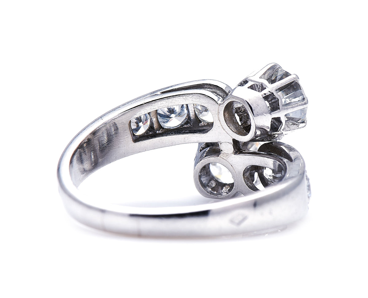 Art Deco, French, Platinum, Diamond Ring