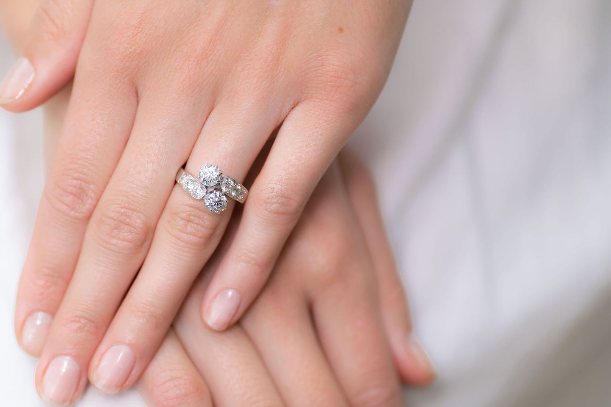 Art Deco, French, Platinum, Diamond Ring