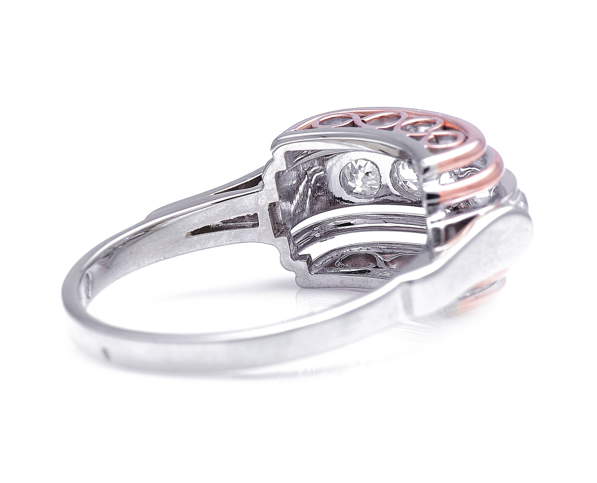 Art Deco, viennese 14ct gold, diamond ring