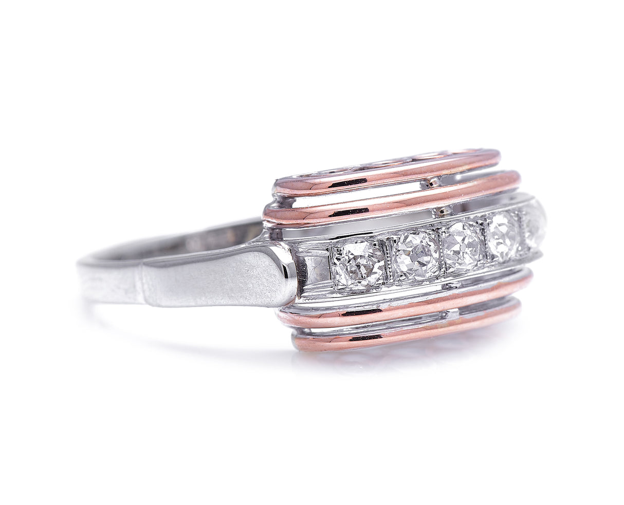 Art Deco, viennese 14ct gold, diamond ring