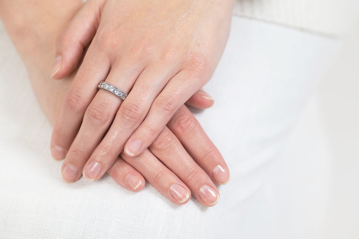 Art Deco, platinum, diamond eternity ring
