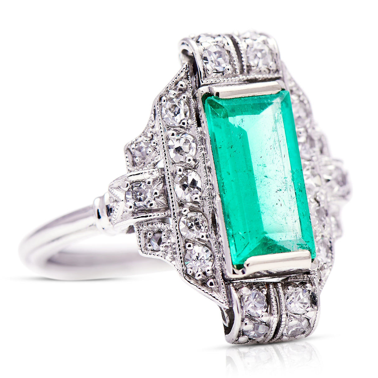 Emerald_Rings | Emerald_Jewellery | Antique_Emerald_Rings | Antique_Egagement_rings | Emerald Engagement Rings | Diamond Rings | Diamond Engagement rings | UK Antique Jewellers | Art Deco Rings | Art_Deco_Jewellery | Cluster_Rings | Antique_Cluster