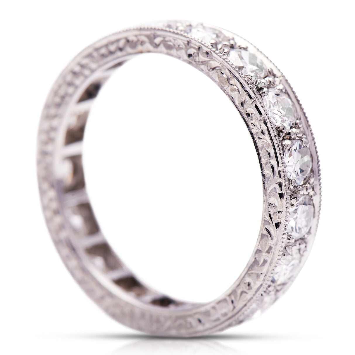 Art Deco, platinum, diamond eternity ring